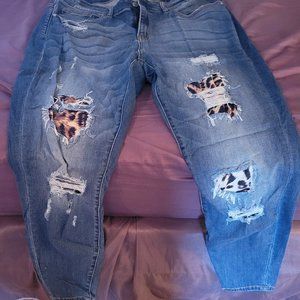 Judy Blue Leopard Patch Skinny Jeans Size 18w